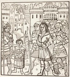 St. Louis, King Louis IX of France Captured by the Saracens after the Battle of Fariskur, c.1880